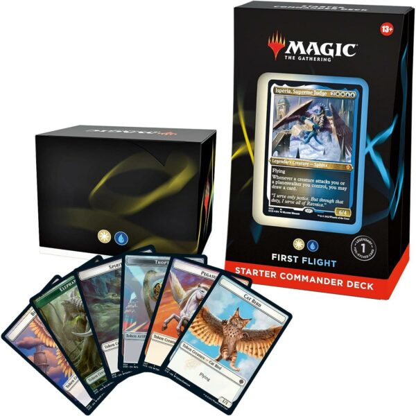 Magic The Gathering First Flight Blanc Bleustarter Commander Deck Jeux De Cartes Version Francaise